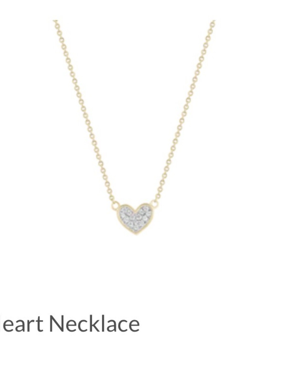 Delicate Gold Heart Pendant Necklace from Electric Picks
